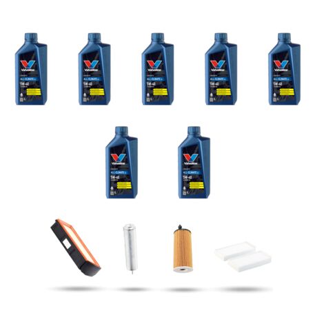 Kit tagliando 4 FILTRI e 7L OLIO compatibile con Bmw serie 5 (F10, F11, F18) 535d 230kw dal 2011