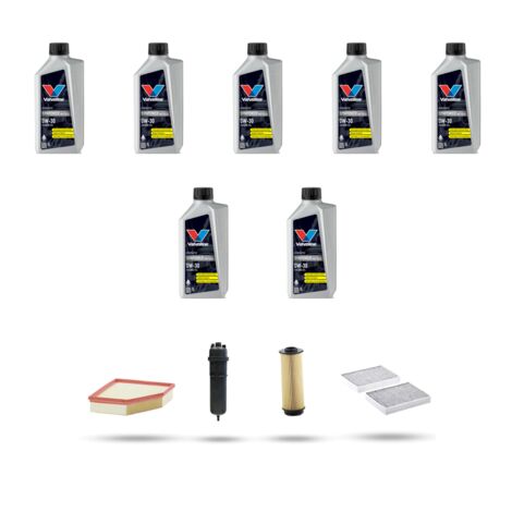 Kit tagliando 4 FILTRI e 7L OLIO compatibile con Bmw serie 5 (G30,G31,F90) 530d 183kw dal 2016