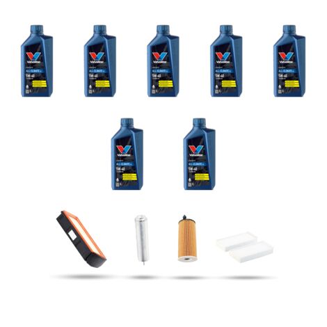Kit tagliando 4 FILTRI e 7L OLIO compatibile con Bmw serie 6 (F12, F13) 640d 230kw dal 2011