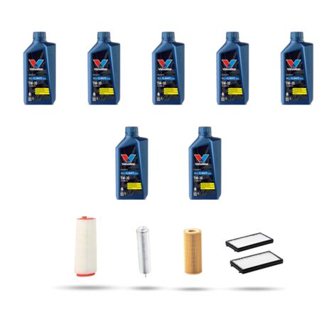 Kit tagliando 4 FILTRI e 7L OLIO compatibile con Bmw serie 7 (E65,E66) 730d 170kw dal 2005