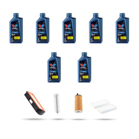 Kit tagliando 4 FILTRI e 7L OLIO compatibile con Bmw serie 7 (F01, F02) 730d 190kw dal 2012