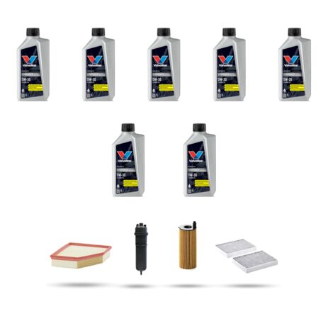 Kit tagliando 4 FILTRI e 7L OLIO compatibile con Bmw serie 7 (G11,G12) 730d 183kw dal 2015