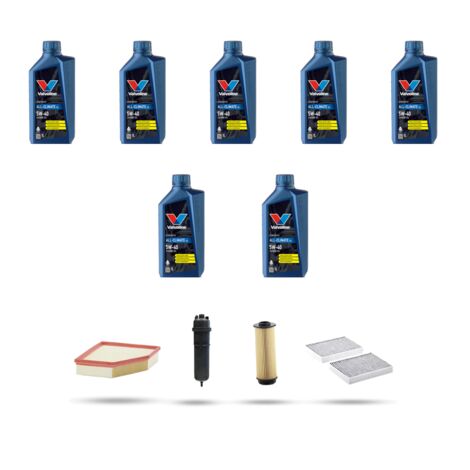 Kit tagliando 4 FILTRI e 7L OLIO compatibile con Bmw serie 7 (G11,G12) 740d 235kw dal 2015
