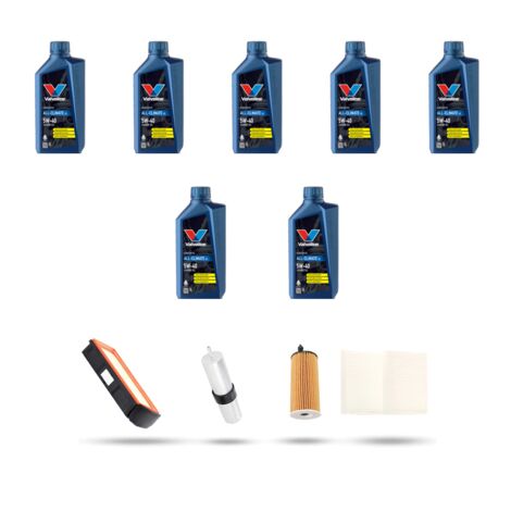 Kit tagliando 4 FILTRI e 7L OLIO compatibile con Bmw x4 (F26) 30dx 204kw dal 2014 al 2018