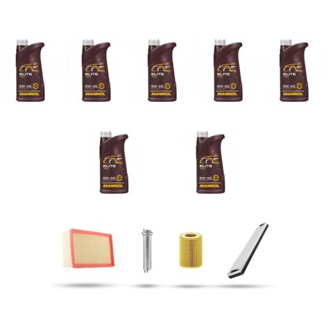 Kit tagliando 4 FILTRI e 7L OLIO compatibile con Bmw x5 (E53) 3.0 170kw dal 2000