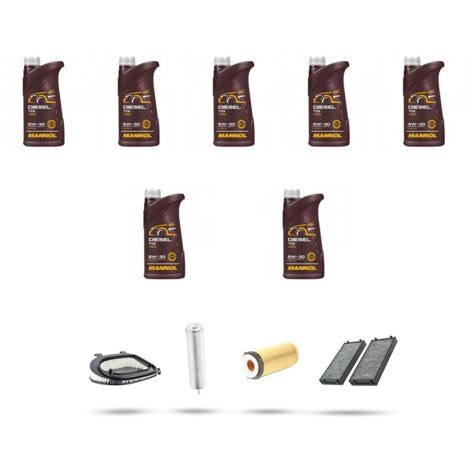 Kit tagliando 4 FILTRI e 7L OLIO compatibile con Bmw x5 (E70) 30dx 180kw dal 2010