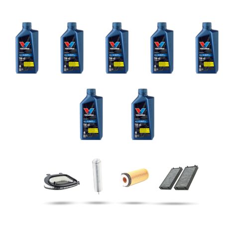 Kit tagliando 4 FILTRI e 7L OLIO compatibile con Bmw x5 (E70) 40dx 225kw dal 2010