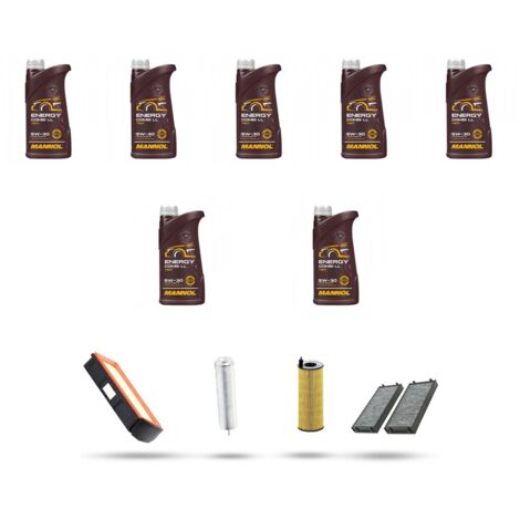 Kit tagliando 4 FILTRI e 7L OLIO compatibile con Bmw x5 (E70) 5.0 dx 280kw dal 2013