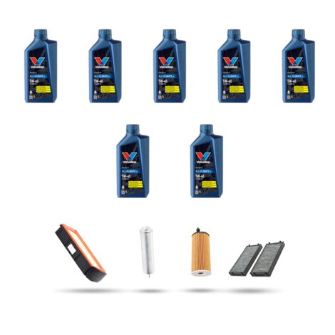 Kit tagliando 4 FILTRI e 7L OLIO compatibile con Bmw x5 (F15,F85) 30d 190kw dal2013