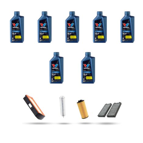 Kit tagliando 4 FILTRI e 7L OLIO compatibile con Bmw x5 (F15,F85) 50d 280kw dal 2013