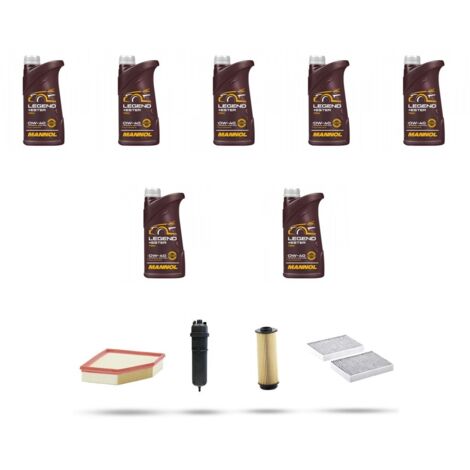 Kit tagliando 4 FILTRI e 7L OLIO compatibile con Bmw x5 (G05,F95) 30d hybrid 210kw dal 2020