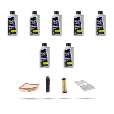 Kit tagliando 4 FILTRI e 7L OLIO compatibile con Bmw x5 (G05,F95) 30d hybrid 210kw dal 2020