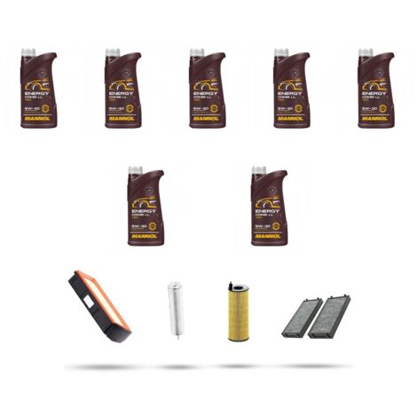Kit tagliando 4 FILTRI e 7L OLIO compatibile con Bmw X6 (E71,E72) M50d 280kw dal 2012