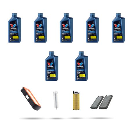 Kit tagliando 4 FILTRI e 7L OLIO compatibile con Bmw X6 (E71,E72) M50d 280kw dal 2012