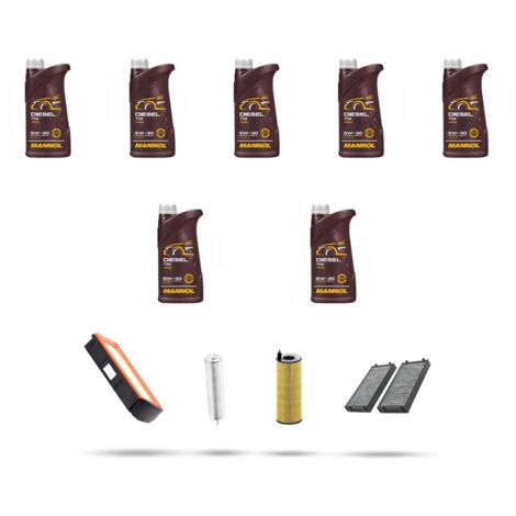 Kit tagliando 4 FILTRI e 7L OLIO compatibile con Bmw x6 (F16, F86) 30d 190kw dal 2014