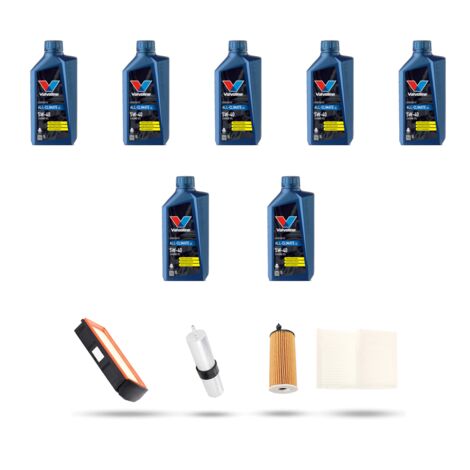Kit tagliando 4 FILTRI e 7L OLIO compatibile con Bmw x6 (F16, F86) 30d 190kw dal 2014