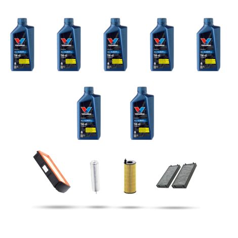 Kit tagliando 4 FILTRI e 7L OLIO compatibile con Bmw x6 (F16, F86) 30d 204kw dal 2015