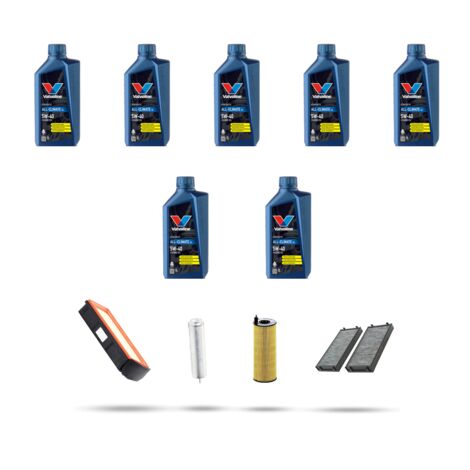 Kit tagliando 4 FILTRI e 7L OLIO compatibile con Bmw x6 (F16, F86) 40d 230kw dal 2014