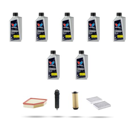 Kit tagliando 4 FILTRI e 7L OLIO compatibile con Bmw x6 (G06,F96)30d 155kw hybrid dal 2020