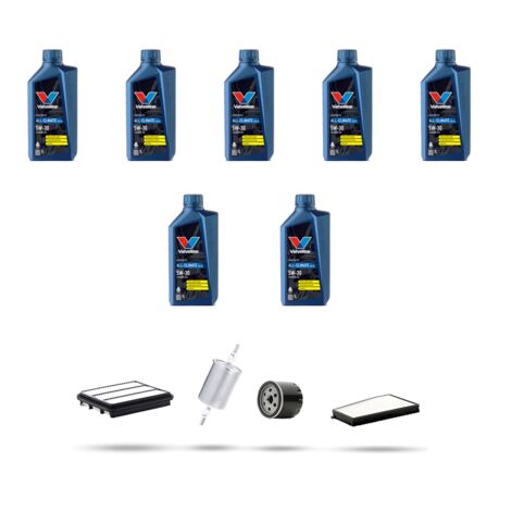 Kit tagliando 4 FILTRI e 7L OLIO compatibile con Chevrolet Epica 2.5i 24V 115kw dal 2006 al 2011