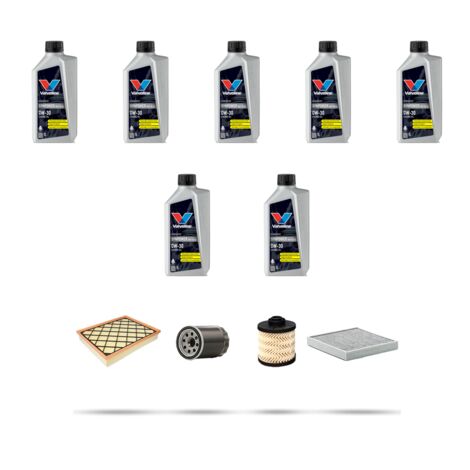 Kit tagliando 4 FILTRI e 7L OLIO compatibile con Ford Galaxy III 2.0 Tdci 132kw dal 2015