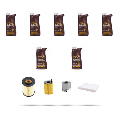 Kit tagliando 4 FILTRI e 7L OLIO compatibile con Ford Tourneo Connect II 1.6 TDCi 70kw dal 2013