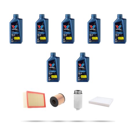 Kit tagliando 4 FILTRI e 7L OLIO compatibile con Ford Transit 2007 2.4 TDCi 103kw dal 2006