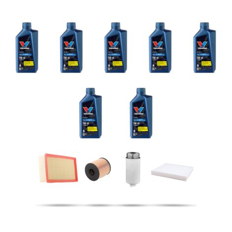 Kit tagliando 4 FILTRI e 7L OLIO compatibile con Ford Transit 2007 2.4 TDCi 74kw dal 2006