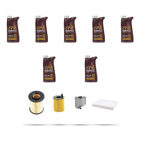Kit tagliando 4 FILTRI e 7L OLIO compatibile con Ford Transit Connect II 1.6 Tdci 70kw dal 2013