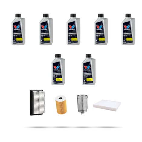 Kit tagliando 4 FILTRI e 7L OLIO compatibile con Hyundai Santa FE III 2.0 crdi 110kw dal 2012