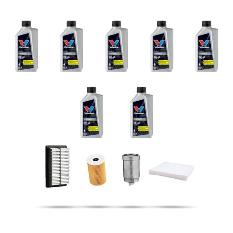 Kit tagliando 4 FILTRI e 7L OLIO compatibile con Hyundai Santa FE III 2.0 crdi 136kw dal 2015