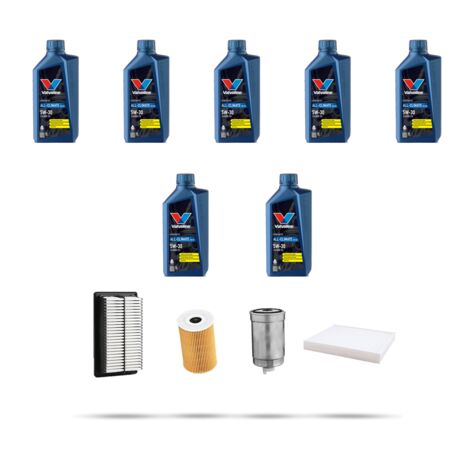 Kit tagliando 4 FILTRI e 7L OLIO compatibile con Hyundai Santa Fe III 2.2 crdi 145kw dal 2012