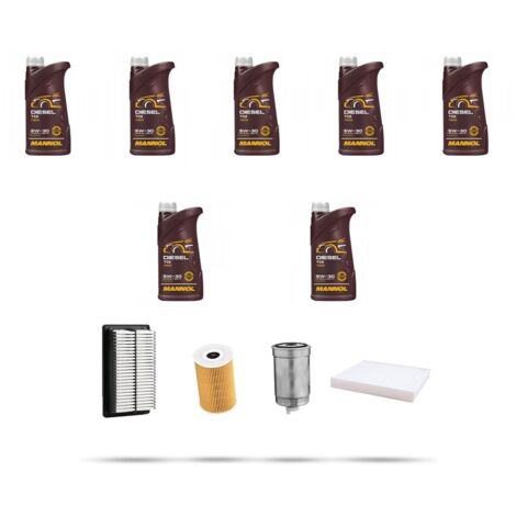 Kit tagliando 4 FILTRI e 7L OLIO compatibile con Hyundai Santa Fe III 2.2 crdi 145kw dal 2012