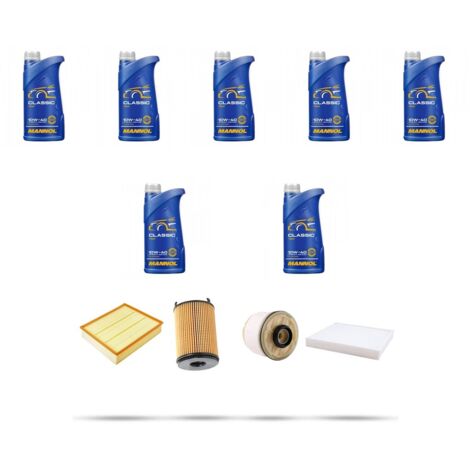 Kit tagliando 4 FILTRI e 7L OLIO compatibile con Isuzu D-Max 1.9 Ddi 120kw dal 2017