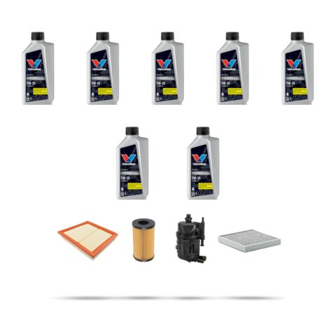 Kit tagliando 4 FILTRI e 7L OLIO compatibile con Jaguar E-Pace (X540) 2.0 diesel 132kw dal 2017