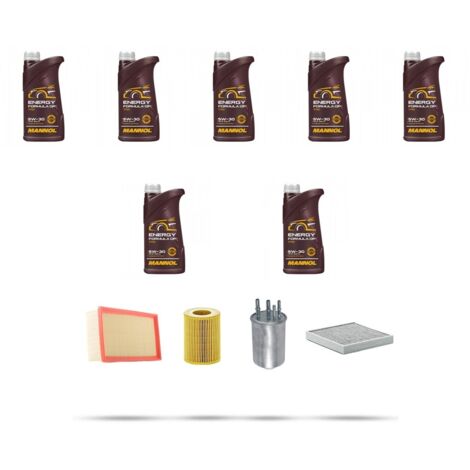 Kit tagliando 4 FILTRI e 7L OLIO compatibile con Jaguar XF (250) 3.0 S Diesel V6 202kw dal 2009