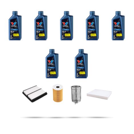 Kit tagliando 4 FILTRI e 7L OLIO compatibile con Kia Sorento II (XM) 2.0 CRDi 110kw dal 2010