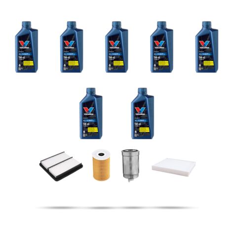 Kit tagliando 4 FILTRI e 7L OLIO compatibile con Kia Sorento III (UM) 2.2 CRDi 147kw dal 2014