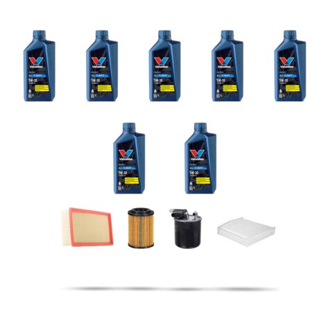 Kit tagliando 4 FILTRI e 7L OLIO compatibile con Mercedes Classe A (W176) A200 CDI 1.8 100kw dal 2012