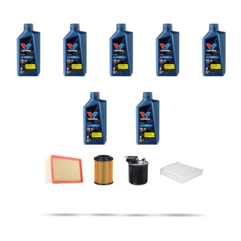 Kit tagliando 4 FILTRI e 7L OLIO compatibile con Mercedes Classe A (W176) A220 CDI BlueEfficency 125kw dal 2012