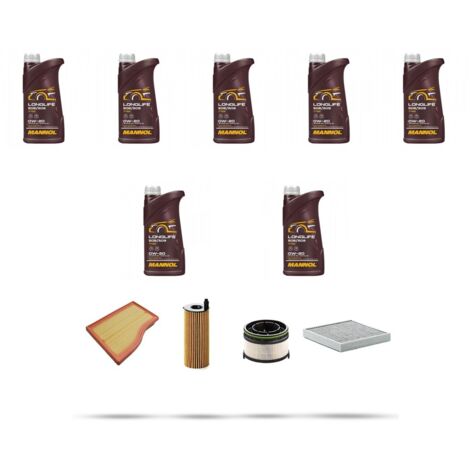 Kit tagliando 4 FILTRI e 7L OLIO compatibile con Mercedes Classe B (W247) 180 d 85kw dal 2020
