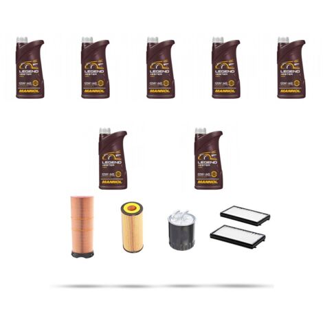 Kit tagliando 4 FILTRI e 7L OLIO compatibile con Mercedes Classe C (W203,C203,S203) C200 CDI 90kw Dal 2003 al 2007