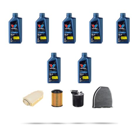 Kit tagliando 4 FILTRI e 7L OLIO compatibile con Mercedes Classe C (W204,C204,S204) C180 1.8 CDI 88kw Dal 2011 al 2014