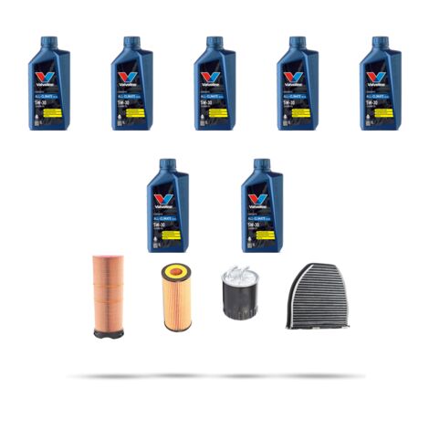 Kit tagliando 4 FILTRI e 7L OLIO compatibile con Mercedes Classe C (W204,C204,S204) C220 CDI 125kw Dal 2007 al 2008