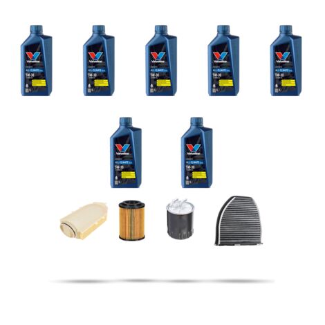 Kit tagliando 4 FILTRI e 7L OLIO compatibile con Mercedes Classe C (W204,C204,S204) C250 CDI 150kw Dal 2008 al 2014