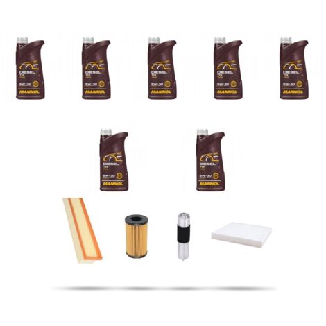 Kit tagliando 4 FILTRI e 7L OLIO compatibile con Mercedes Classe C (W205,S205,C205) 180 BlueTEC 85kw Dal 2014