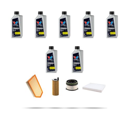 Kit tagliando 4 FILTRI e 7L OLIO compatibile con Mercedes Classe C (W205,S205,C205) 180 D 90kw Dal 2018