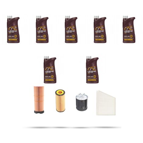 Kit tagliando 4 FILTRI e 7L OLIO compatibile con Mercedes Classe E (w211,S211) E200 CDI 75kw dal 2002 al 2009