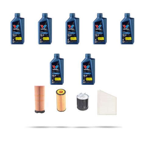 Kit tagliando 4 FILTRI e 7L OLIO compatibile con Mercedes Classe E (w211,S211) E270 CDI 130kw dal 2002 al 2005