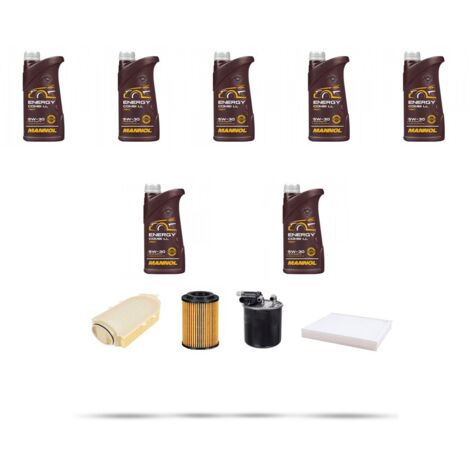 Kit tagliando 4 FILTRI e 7L OLIO compatibile con Mercedes Classe M (W166) 250 Cdi 150kw Dal 2011